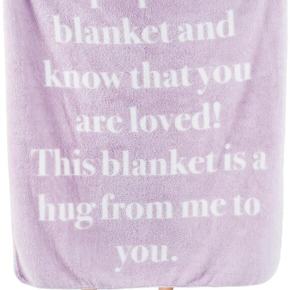 Blanket Get Well Thinking of You Gift Purple Throw Cozy Soft NEW 50x60 Inch - Picture 3 of 5